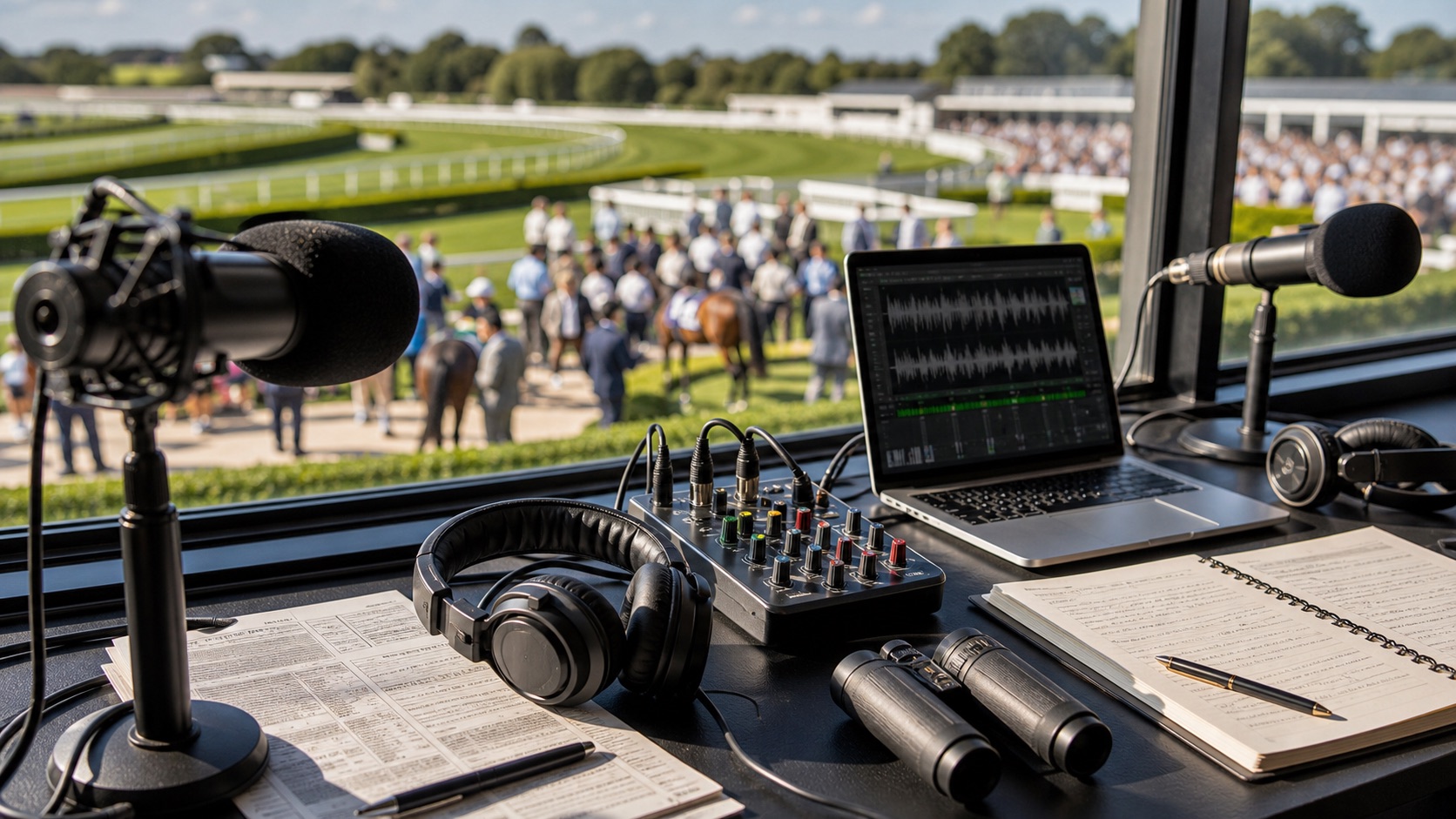 Trackside BETMAN Radio production booth